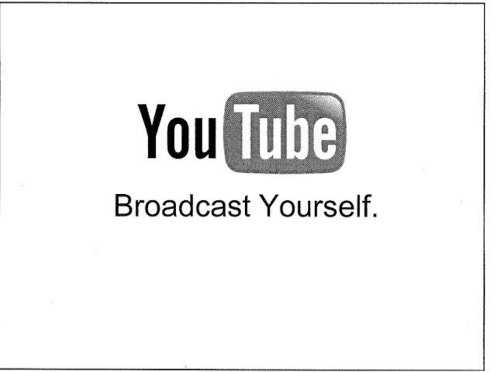 YouTube Pitch Deck (2005), Cover
